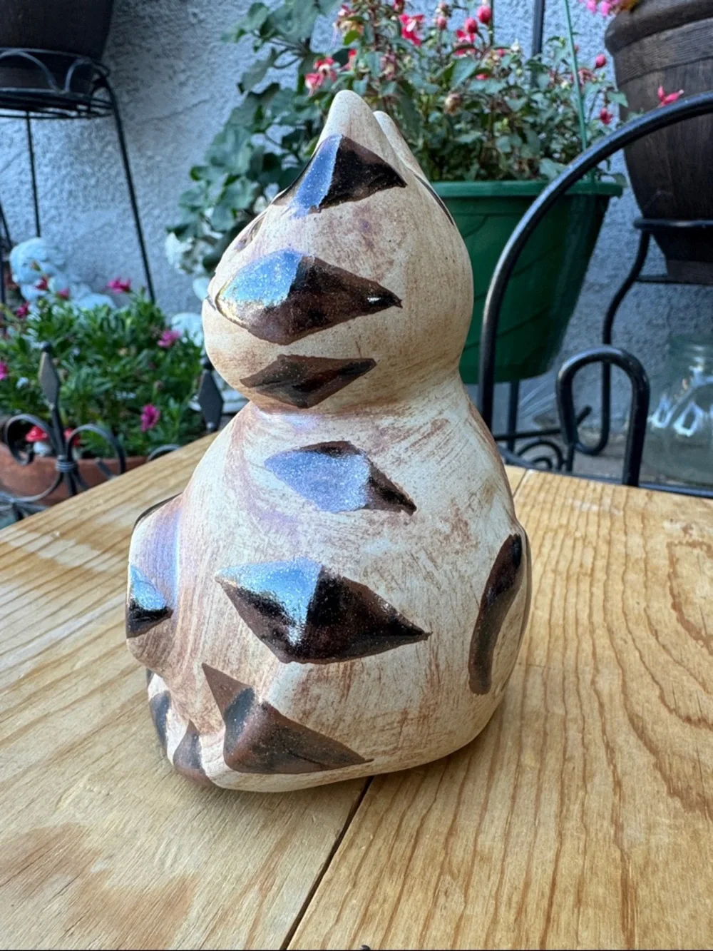 Hazel Olsen Studio Pottery Cat Figurine 1989 Signed By The Artist EUC Keepsake